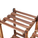 8-Tier Wooden Plant Stand Outdoor Indoor Garden Shelf - Extra Image