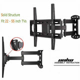 Full Motion TV Wall Mount Bracket 27-55 for Samsung TCL Hisense - Rear View