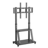 32-100 Heavy Duty TV Wall Mount with Shelf & Wheels - Low Angle