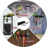 Wall Mounted Tool Rack Heavy Duty Garage Organizer - Top-Down View