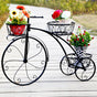 Iron Bicycle Plant Stand Rack Indoor Outdoor Garden