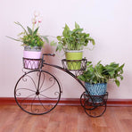 Iron Bicycle Plant Stand Rack Indoor Outdoor Garden