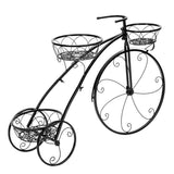 Iron Bicycle Plant Stand Rack Indoor Outdoor Garden - Rear View