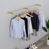 Vintage Iron Clothes Rail Gold Wall Mounted Garment Rack - Extra Image