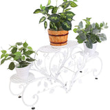 Set of 2 Plant Stand Wedding Garden Flower Shelf Rack - Side View