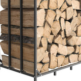 Metal Log Storage Shed Outdoor Firewood Rack Holder - Extra Image
