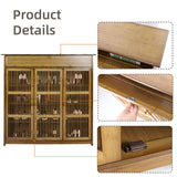 XXL 4-Tier Bamboo Shoe Rack Cabinet with Doors, Drawers - Extra Image