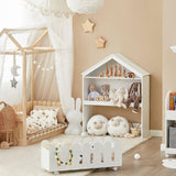 Kids Bookcase Shelf Storage Mobile Toy Chest - Top-Down View