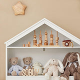 Kids Bookcase Shelf Storage Mobile Toy Chest - Rear View