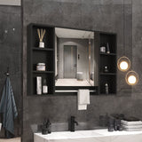 Bathroom Mirrored Cabinet Wall Storage Organizer - Front View