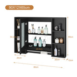 Bathroom Mirrored Cabinet Wall Storage Organizer - Side View