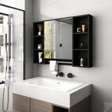 Bathroom Mirrored Cabinet Wall Storage Organizer - 45-Degree Angle