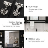 Bathroom Mirrored Cabinet Wall Storage Organizer - Close-Up Angle