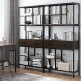 Rustic Accent Bookshelf 90CM Wide Plant Display Rack - Side View