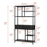 Rustic Accent Bookshelf 90CM Wide Plant Display Rack