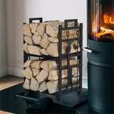 Iron Log Holder Indoor Heavy Duty Firewood Rack 180kg - Side View