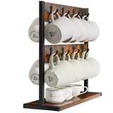 Coffee Mug Holder Stand 43.5cm High, 42cm Wide Kitchen Organizer - Side View