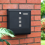 Wall Mounted Lockable Mailbox Galvanized Steel w/ Copper Lock - Front View