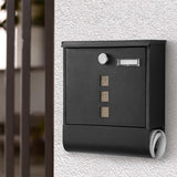 Wall Mounted Lockable Mailbox Galvanized Steel w/ Copper Lock - 45-Degree Angle