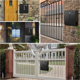 Wall Mounted Lockable Mailbox Galvanized Steel w/ Copper Lock - Low Angle