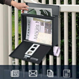 Wall Mounted Lockable Mailbox Galvanized Steel w/ Copper Lock