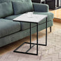 C Shape Sofa Side End Table Sintered Stone Black White