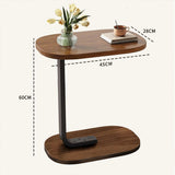 Modern Coffee Side End Table Desk Bedside Sofa Tea Tables Wooden Metal - Side View