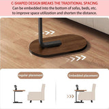 Modern Coffee Side End Table Desk Bedside Sofa Tea Tables Wooden Metal - Top-Down View