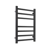 Aluminium Heated Towel Rail 7-Bar Electric Warmer Black