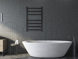 Aluminium Heated Towel Rail 7-Bar Electric Warmer Black - Extra Image