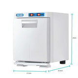 5L Mini UV Towel Warmer Steriliser Cabinet White - Side View