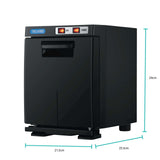 5L Mini UV Sterilizer Cabinet Electric Towel Warmer Black - Side View