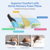 Cervical Memory Foam Pillow Butterfly Shape Standard Anti Snore - Top-Down View
