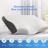 Cervical Memory Foam Pillow Butterfly Shape Standard Anti Snore - Rear View