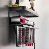 Black Space Aluminum Wall Mount Holder for Dyson Airwrap - Side View