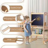 Wooden Toddler Step Stool Learning Tower Kitchen Safety - Close-Up Angle
