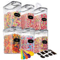 6PCS Food Storage Containers Kitchen Dry Pantry Organiser Airtight Lids