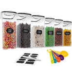 6PCS Food Storage Containers Kitchen Dry Pantry Organiser Airtight Lids