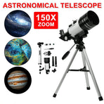 150x Zoom HD Digital Telescope 70mm Aperture Unmounted