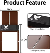Automatic Chicken Coop Door Opener Solar Timer Sensor LCD AU - Front View