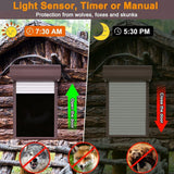 Automatic Chicken Coop Door Opener with Gate Light Sensor Remote - Side View