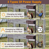 Automatic Chicken Coop Door Opener with Gate Light Sensor Remote - 45-Degree Angle