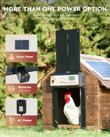 Automatic Chicken Coop Door Solar/Battery/AC 6W Aluminum Copper - Top-Down View