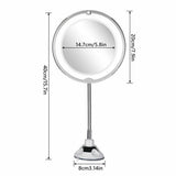 10X LED Magnifying Makeup Mirror 360? Rotation