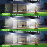 234 LED Solar Motion Sensor Light 5500K Cool Black Outdoor Security Flood Lamp - Side View