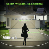234 LED Solar Motion Sensor Light 5500K Cool Black Outdoor Security Flood Lamp - Close-Up Angle