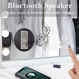 Hollywood LED Vanity Mirror Bluetooth Rectangle White Silver - Side View