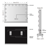Hollywood LED Vanity Mirror Bluetooth Rectangle White Silver - Extra Image