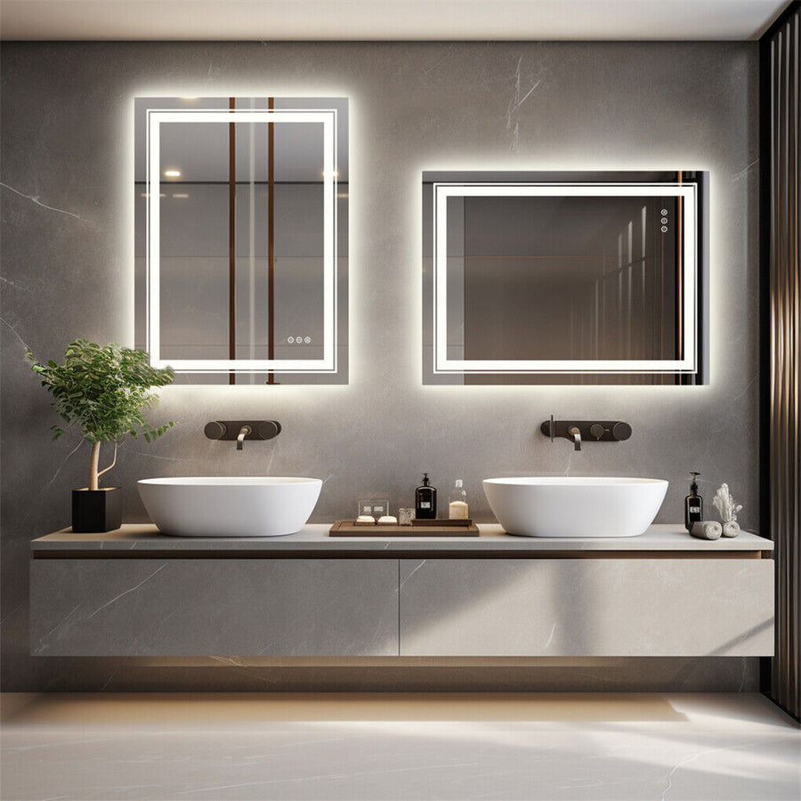 700x900mm LED Bathroom Mirror RGB Anti-Fog Aluminum