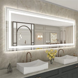 1400x700mm LED Bathroom Mirror RGB Anti-fog Aluminum - Side View